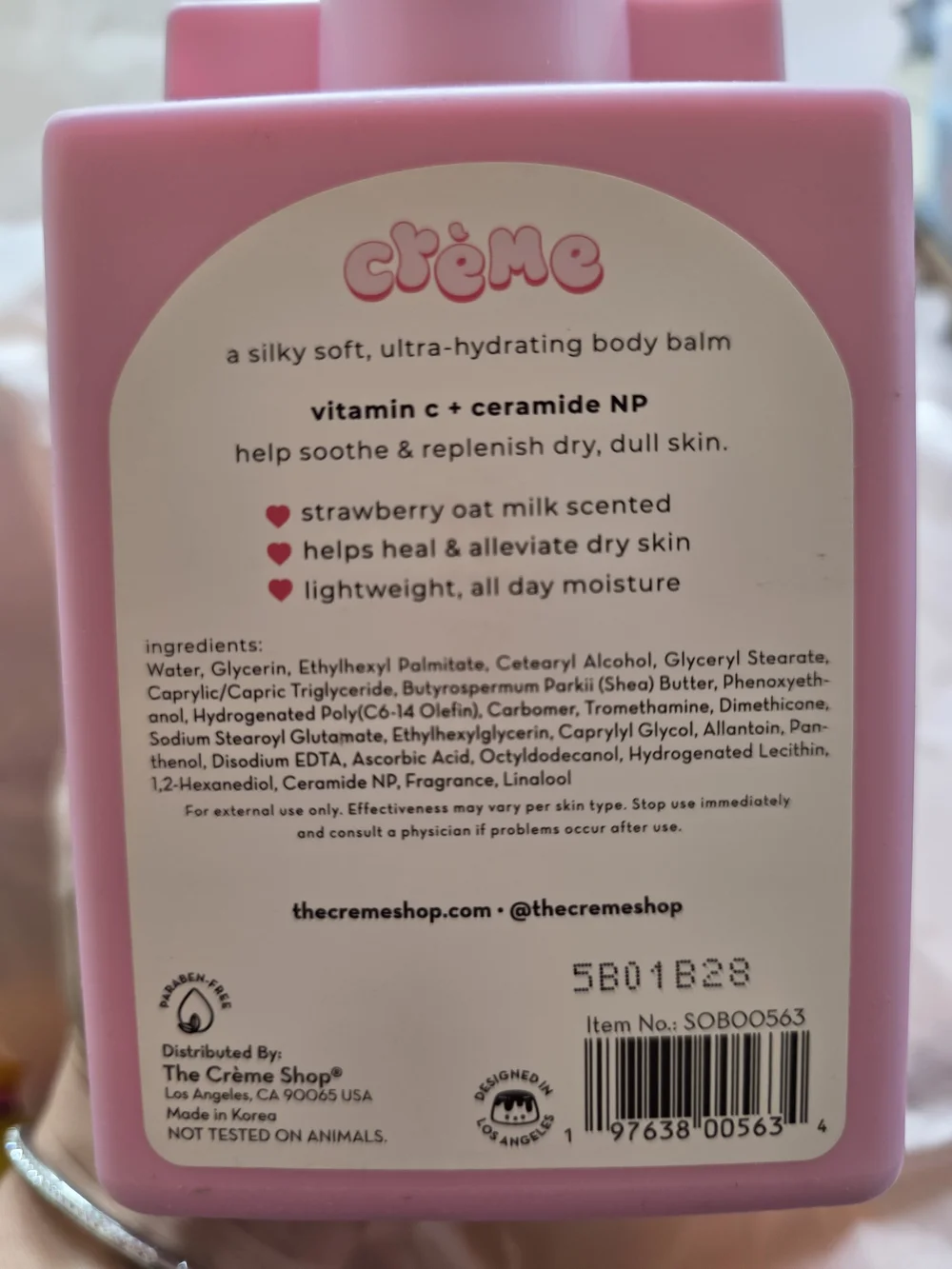 Crème Strawberry Oat Milk Body Balm — Pink